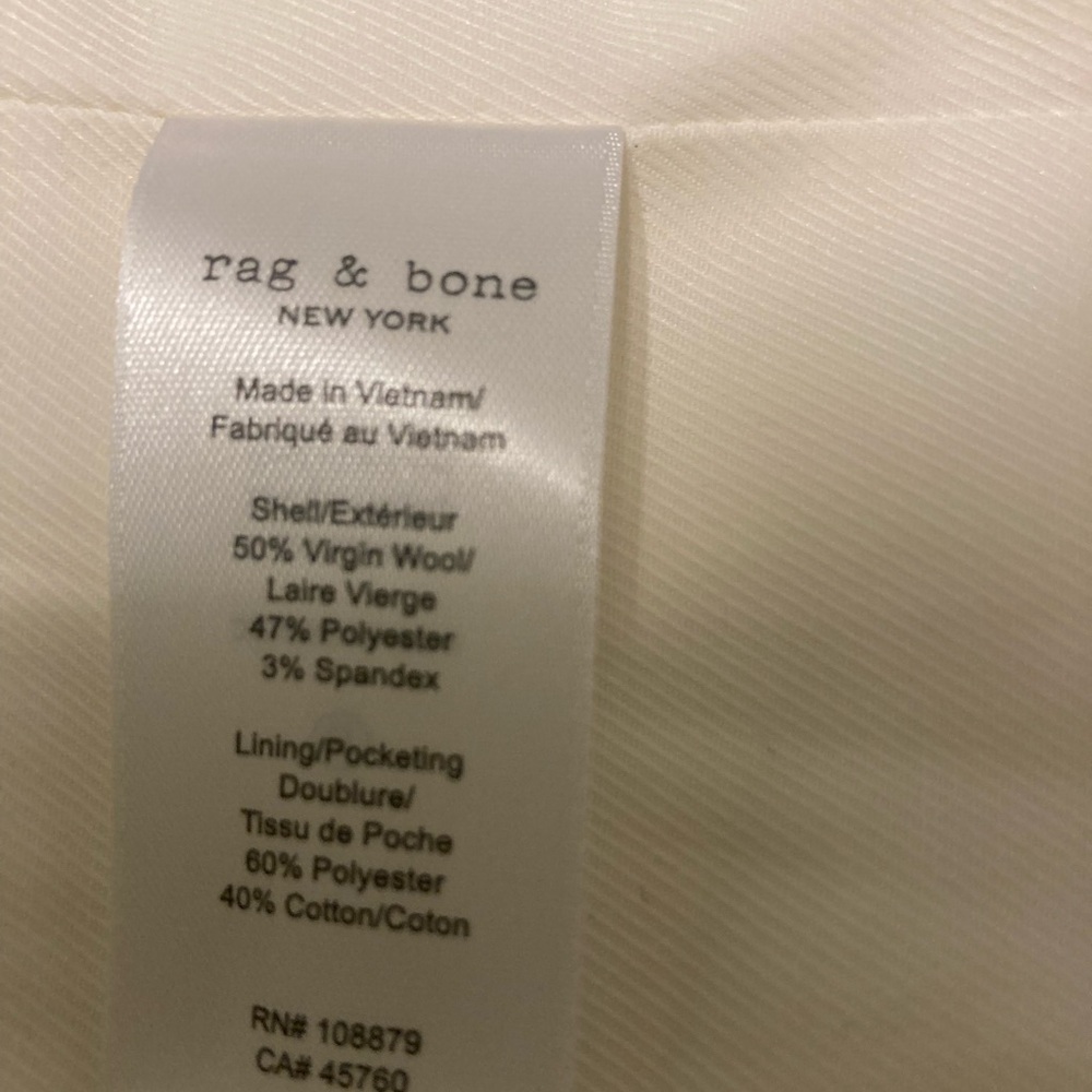 New Rag & Bone White Wool Blend jacket - Picture 5 of 6